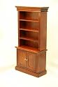 Dollhouse Miniature Mahogany Bookshelves with Crown Molding
