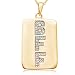 41H3SjlvV2L. SL75  10 Karat Yellow Gold High Polish Rectanglar Dog Tag with 20 chain