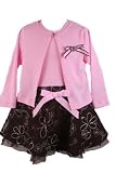 Rare Editions Girls Fall Winter Pink Cardigan Dress Set