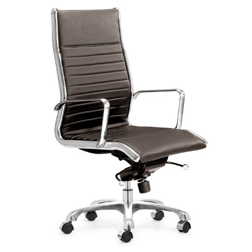 Brown Leatherette High Back Executive Chair Nexos Collection by Zuo Modern Inc - 205103