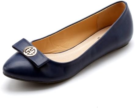 Alexis Leroy Women Super Cute Stylish Ballet Flats Shoes Dark Blue Size 7