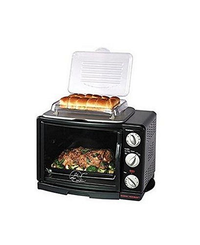 George Foreman GRV660 8-in-1 Toaster Oven/Broiler/Rotisserie, Black