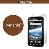 Generiks TM Motorola Atrix *CLEAR* Screen Protectors (3 Pack!!!)