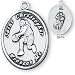 Sterling Silver Saint Christopher Ladies-Girls Basketball Medal and 18-inch Chain