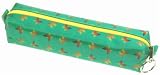 3D Lenticular Pencil / Cosmetic Purse / Case, GLOBO, RAINBOW, BUTTERFLIES, Green