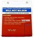 Super Weight Premium Vinyl Shower Curtain Liner with Lifetime Mildew Treatment