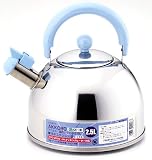 アコルト IH200V対応 ステンレス笛吹ケットル 2.5L ブルー AR-8872