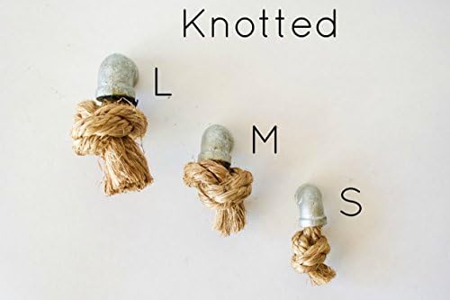 Rope Drawer Knobs - Right Angled Galvanized