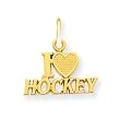 14k i Love Hockey Charm