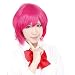 FENGSHANG Oginome Momoka Cosplay Short Wigs for Women 14 Inches Red