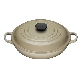 Le Creuset Cast Iron Shallow Casserole, Almond, 26 cm