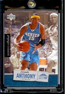 2005 06 Upper Deck Rookie Debut Carmelo Anthony Denver Nuggets Basketball Card #21 - Mint Condition - In Protective Display Case !!