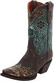 Dan Post Women's Blue Bird Sanded Chocolate/Teal Blue bird Boot 8.5 B - Medium