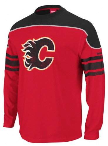 Reebok Calgary Flames Shootout Long Sleeve T-Shirt Medium