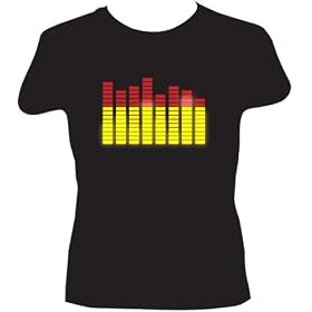Elektro - T-shirt T-qualizer Electronic Flashing (r�agit au sound) - L (Import Royaume Uni)