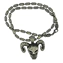 Goathead Pentagram for bidden know ledge Jewelry Sun 18 Pendant Chain Necklace Silver tone