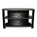 TV Stand with Black Glass By Leda Home Furnishing