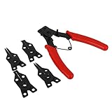 【ノーブランド品】4in1　組み合わせ　内部　外部　サークリップ　ピンチャー　スチール製　スナップリングプライヤーセット