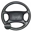 Wheelskins EuroPerf perforated One Color style Leather Steering Wheel Cover - Brown Perforated Top & Bottom and Brown Perforated Left & Right Sides, Size: 13 3/8 inches X 3 7/8 inches