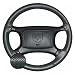 Wheelskins EuroPerf Perforated style Leather Steering Wheel Cover - PERFORATED Brown ( Top & Bottom ) and NON PERFORATED White ( Sides ) - Volkswagen Beetle - Old 1938 - 1967