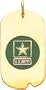 14K Gold US Army Star Dog Tag Charm