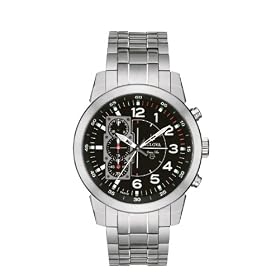 Bulova Mens 96A116 Marine Star Black Dial Watch