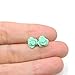 8mm Small Light Turquoise Rose Earrings on Plastic Posts for Metal Sensitive Ears Aqua Blue