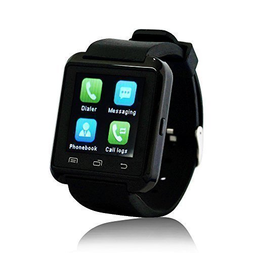 Wavefull Bluetooth Smart Jogging Watch U8, Sport Wrist Watch Uwatch Fit for Smart Phones IOS Apple Iphone Android Samsung HTC Sony Blackberry (Black)