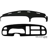 ABS Molded Dash Cap Skin Cover Overlay for 98-02 Dodge Ram 2500 3500 (BLACK w 2.5... by DashSkin