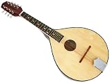 Flat Back Beginner Acoustic Mandolin W/ Bag Natural Finish