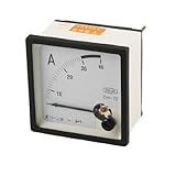 uxcell　AC パネル電流計　AC 0~30A　ホワイト　ブラック　クラス1.5　DH-72