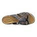 Clarks Leisa Plum Leather Slides Sandal