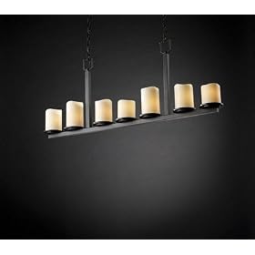 Dakota Bronze 7 Light Bar Candle Shades