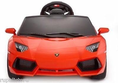 Best Christmas Gift for Kids / Children Original Licensed 6V Lamborghini Aventador Ride on Car for Kids with R/C ORANGE by Emporian