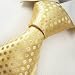 NEW Y&G Designer Hand Made Gold White Polka Dots 100% Jacquard Woven X-long Pure Silk Mens Necktie Neckwear Set El1001