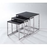 Nova Nest of Tables in Black (Set of 3) Nova Nest of Tables in Black (Set of 3)