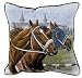 Day At The Races Racing Horses Tapestry Toss Pillow
