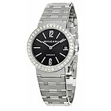 Bulgari BBW33BGDGDAUTO Bulgari-Bulgari Black Dial 18K White Gold Ladies Automatic Watch by Bvlgari