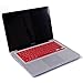 HDE Ultra Thin Silicone Rubber Keyboard Skin Cover for Macbook Pro Non Retina 13/15/17 (Red)