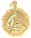 Aquarius, 14K Gold Charm