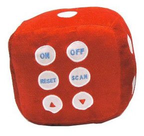 Plush FM Scan Dice Shaped Radio - RED