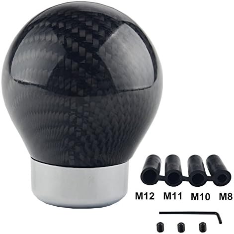 JDM Gear Shift Knob - Real Carbon 5-Speed 6-Speed for Honda Acura Lexus Subaru Toyota Scion Mazda Mitsubishi Nissan Infiniti by HeyDreamer (Black)