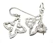Diamond Set in Cross Style Earring in 18k White Gold (T.w 0.40)