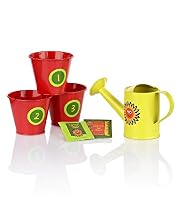3 Pots & Watering Can Toy Set