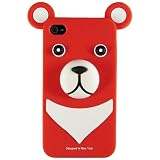 iburg iPhone 4 フルプロテクション・シリコン ベアー, レッド IP4-IBG-09