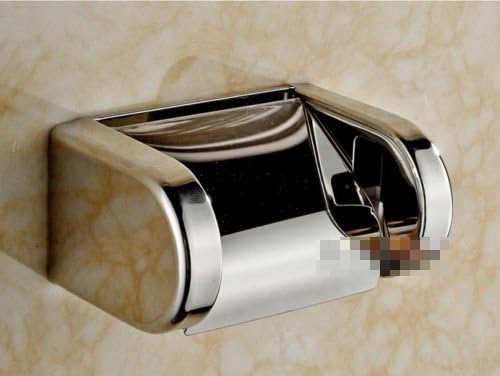 NEW Modern Square Chrome Stainless Steel Bathroom Toilet Paper Holder Tisser Box