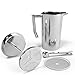 French Press, 1 Liter Coffee Press, Double Wall Stainless Steel Carafe. This French Press Coffee Maker will have you Brewing Barista Quality Coffee and Tea at Home. We Guarantee it.