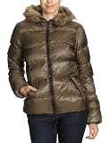 Maison Scotch Damen Jacke shorter length down jacket/fur hood edge – 11240810820,Gr. 40 (L) (3), Grün (65 – military)