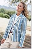 Review   / Striped Stretch Cotton Jacket