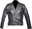 Motorrad - Lederjacke - Chopperjacke schwarz + Halsw�rmer